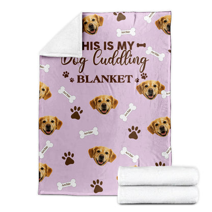Personalized Pet Photo This Is My Pet Cuddling Soft Blanket