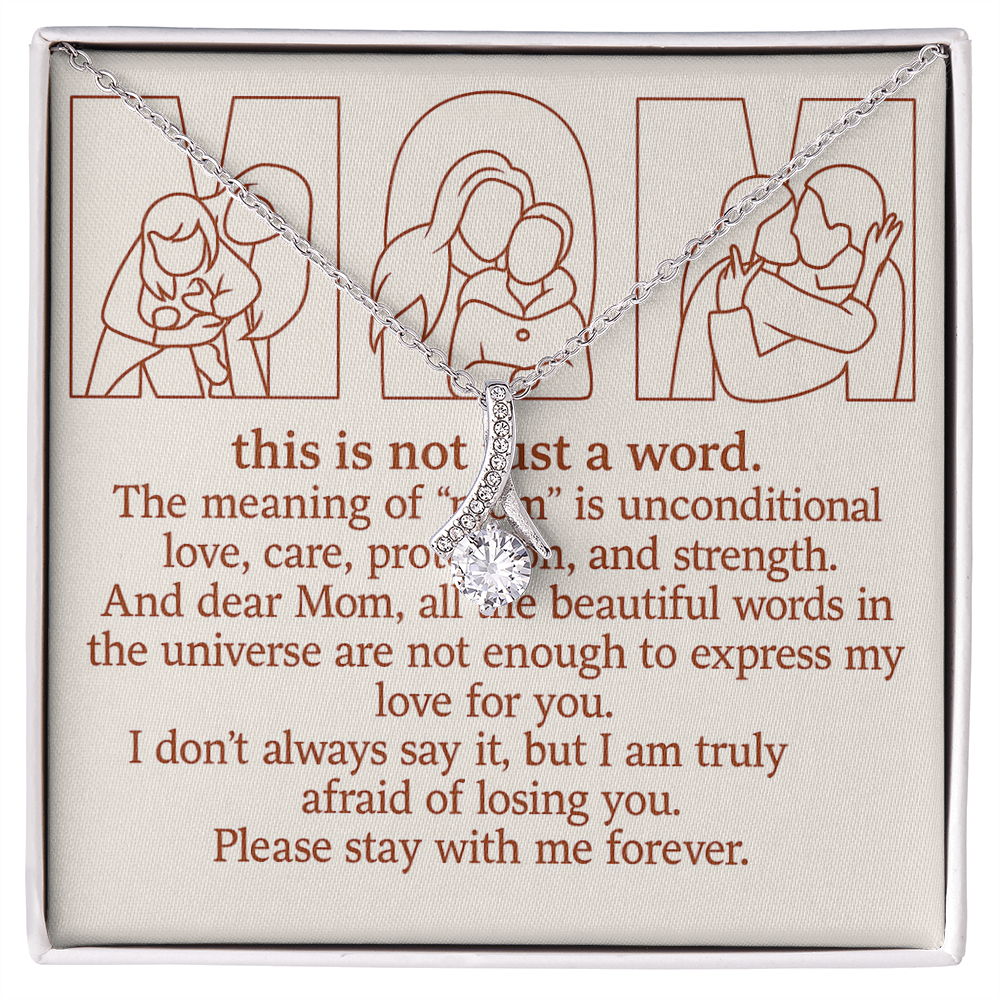 Personalized Alluring Beauty Necklace with 3 Family Photos for Mom