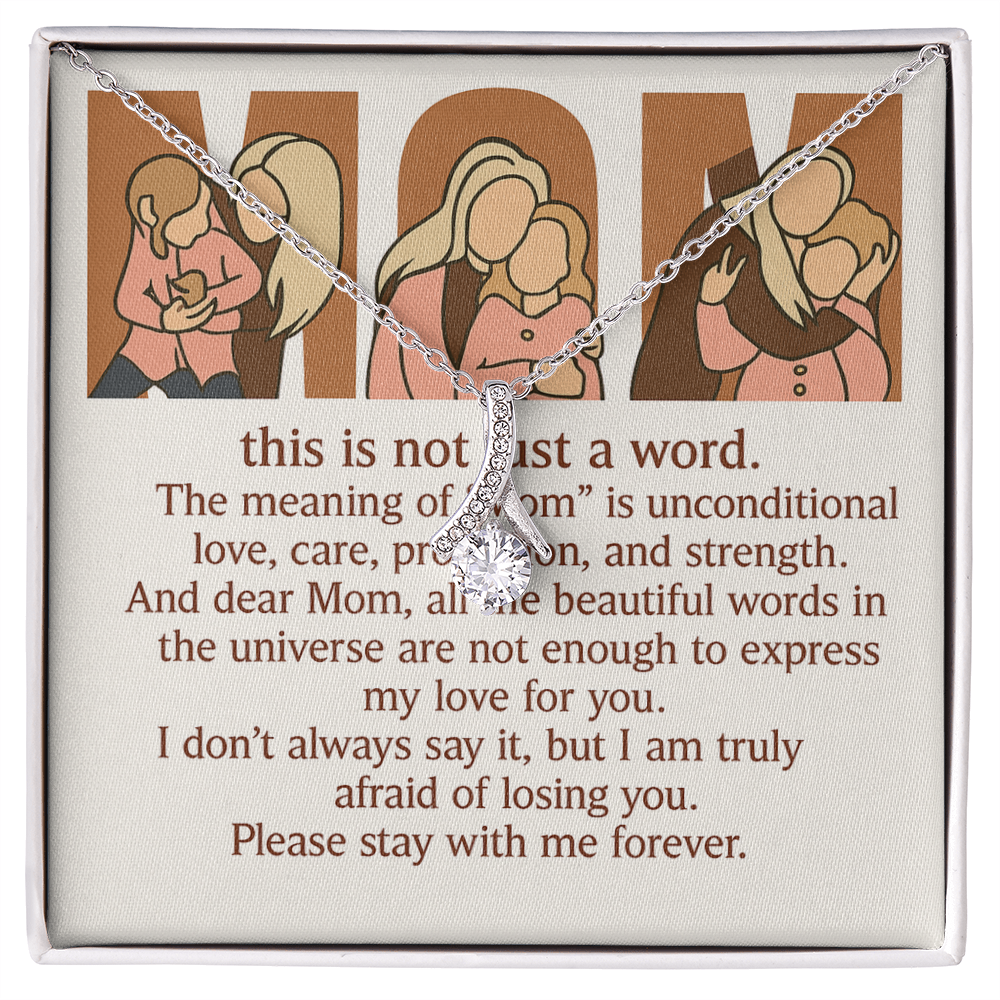 Personalized Alluring Beauty Necklace with 3 Family Photos for Mom