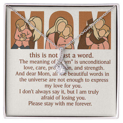 Personalized Alluring Beauty Necklace with 3 Family Photos for Mom