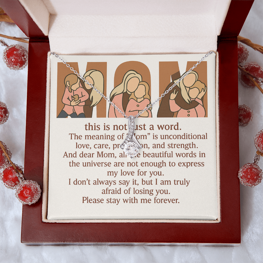 Personalized Alluring Beauty Necklace with 3 Family Photos for Mom
