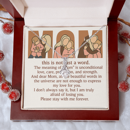 Personalized Alluring Beauty Necklace with 3 Family Photos for Mom