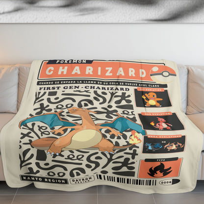 Anime PKM Charizard Blanket Holiday Gift