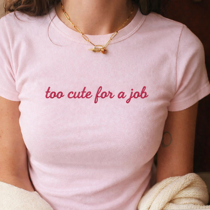 Embroidered Custom Text Baby Tee Shirt