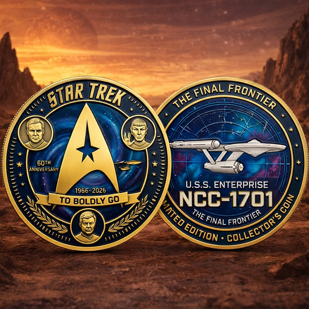 StarTrek 60th Anniversary Printed Commemorative Coin