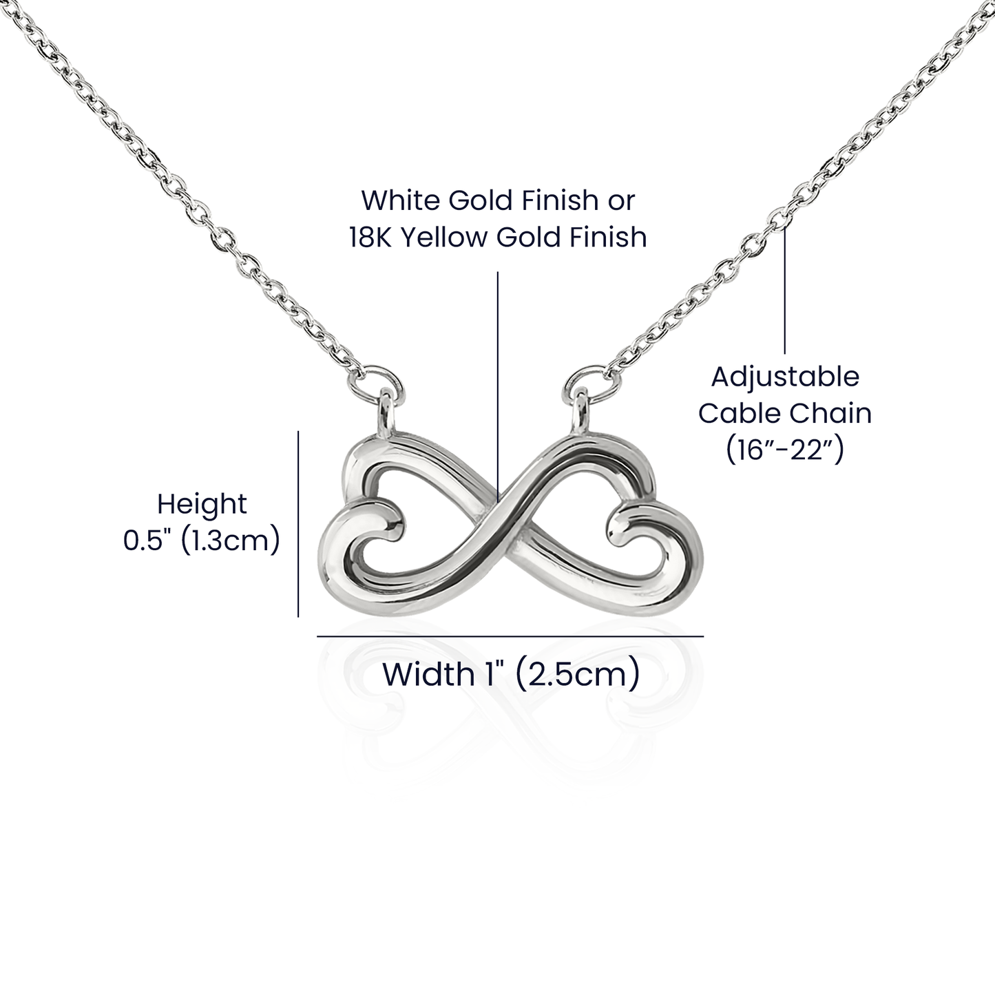 Personalized Endless Love Necklace with 3 Family Photos for Mom