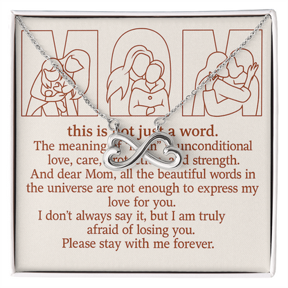 Personalized Endless Love Necklace with 3 Family Photos for Mom