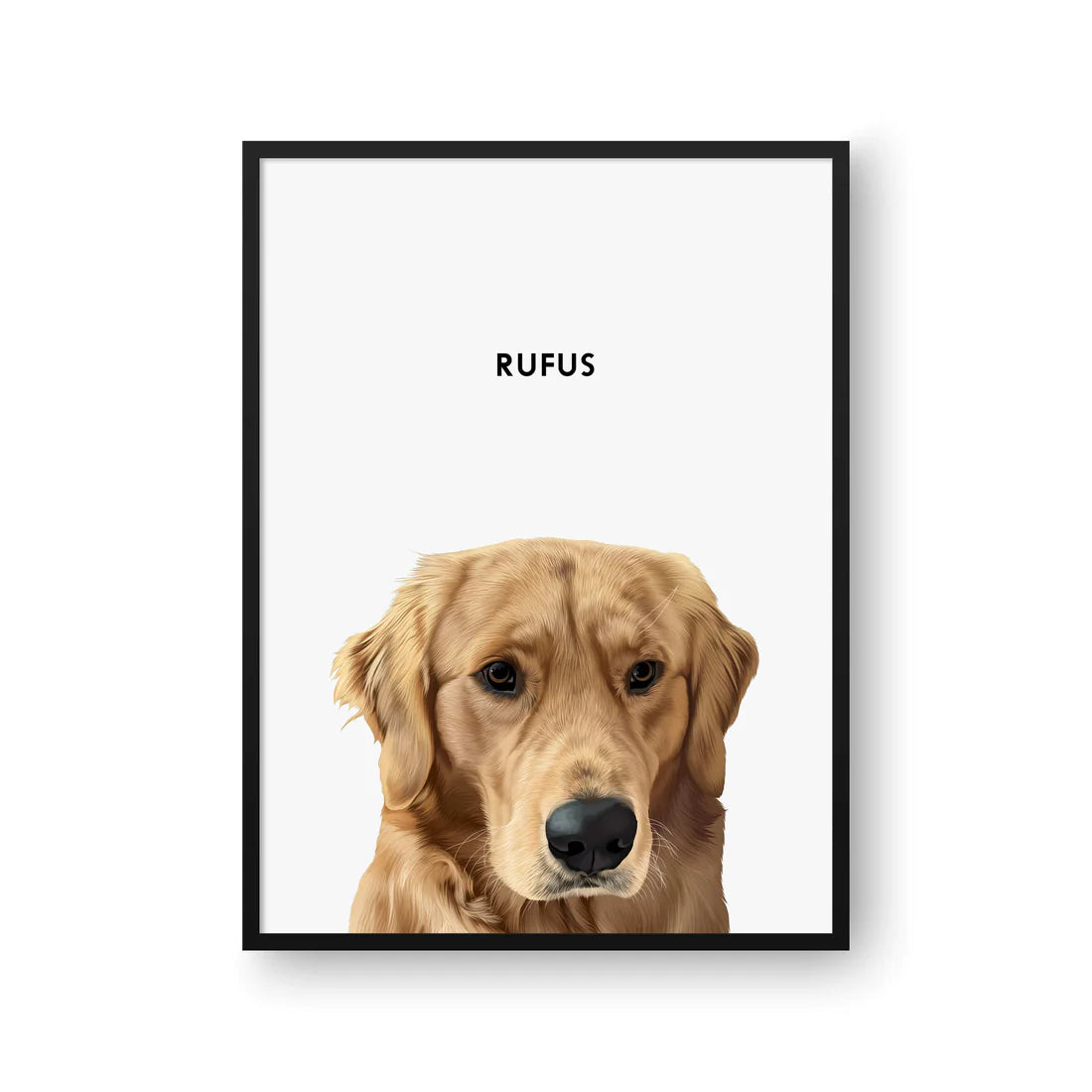 Custom Framed Poster Pet Portrait - One Pet