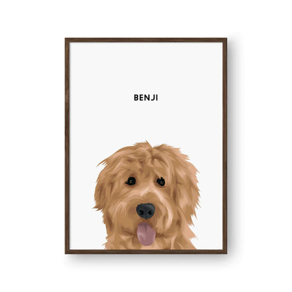 Custom Framed Poster Pet Portrait - One Pet