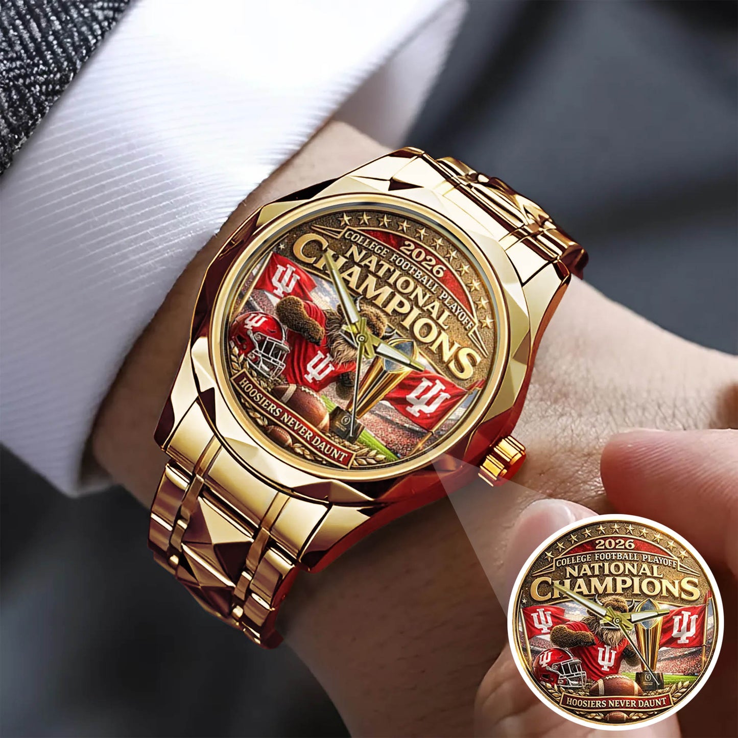 Personalized Indiana Hoosiers Football Watch