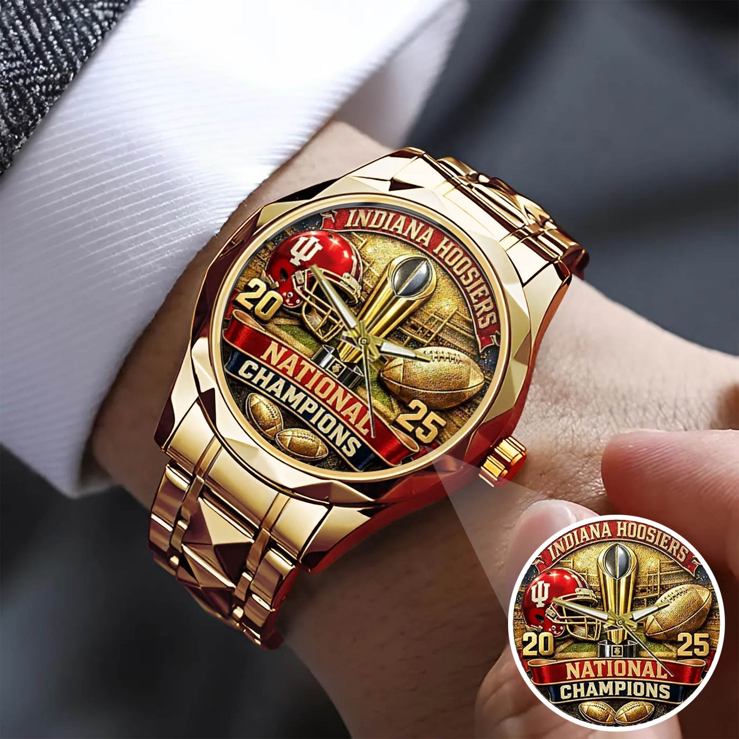 Personalized Indiana Hoosiers Football Watch