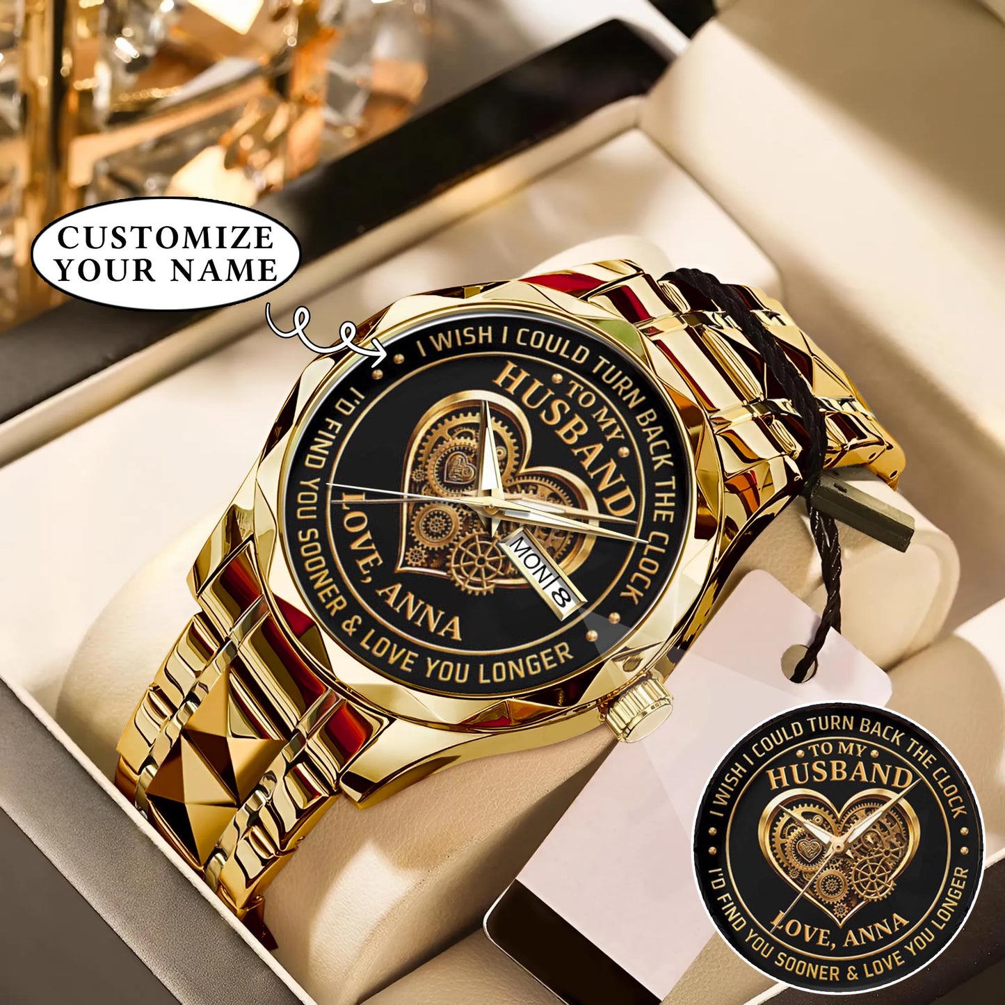 Personalized Anniversity Husband Love Watch