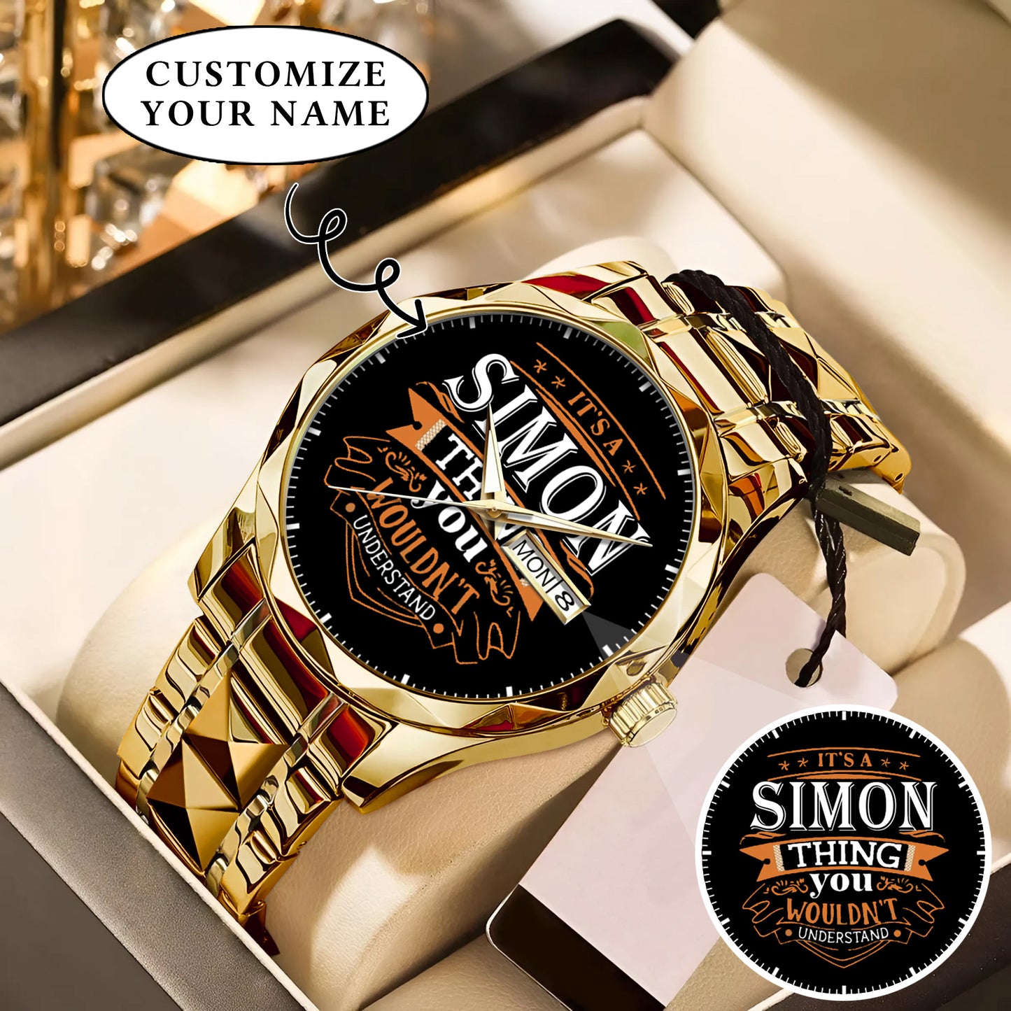 Personalized Custom Name Watch Gift For Him