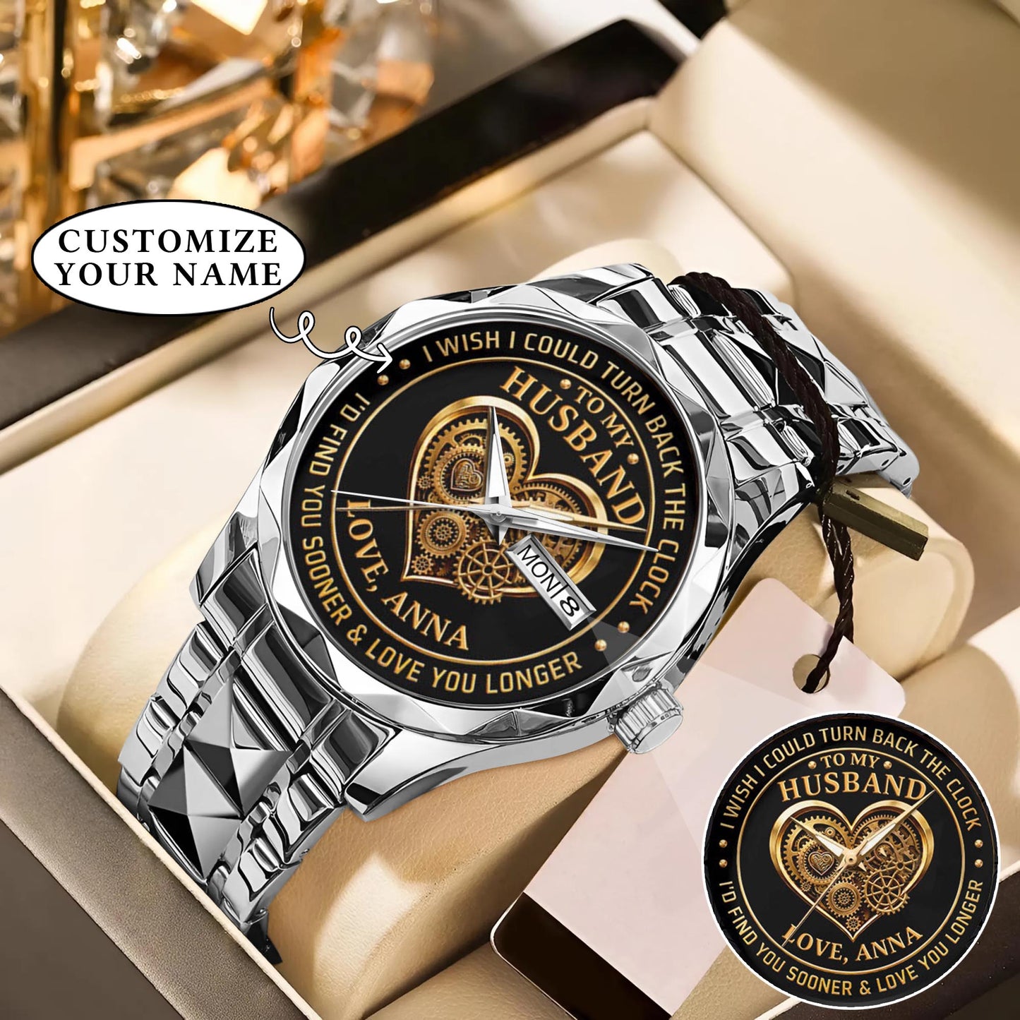 Personalized Anniversity Husband Love Watch