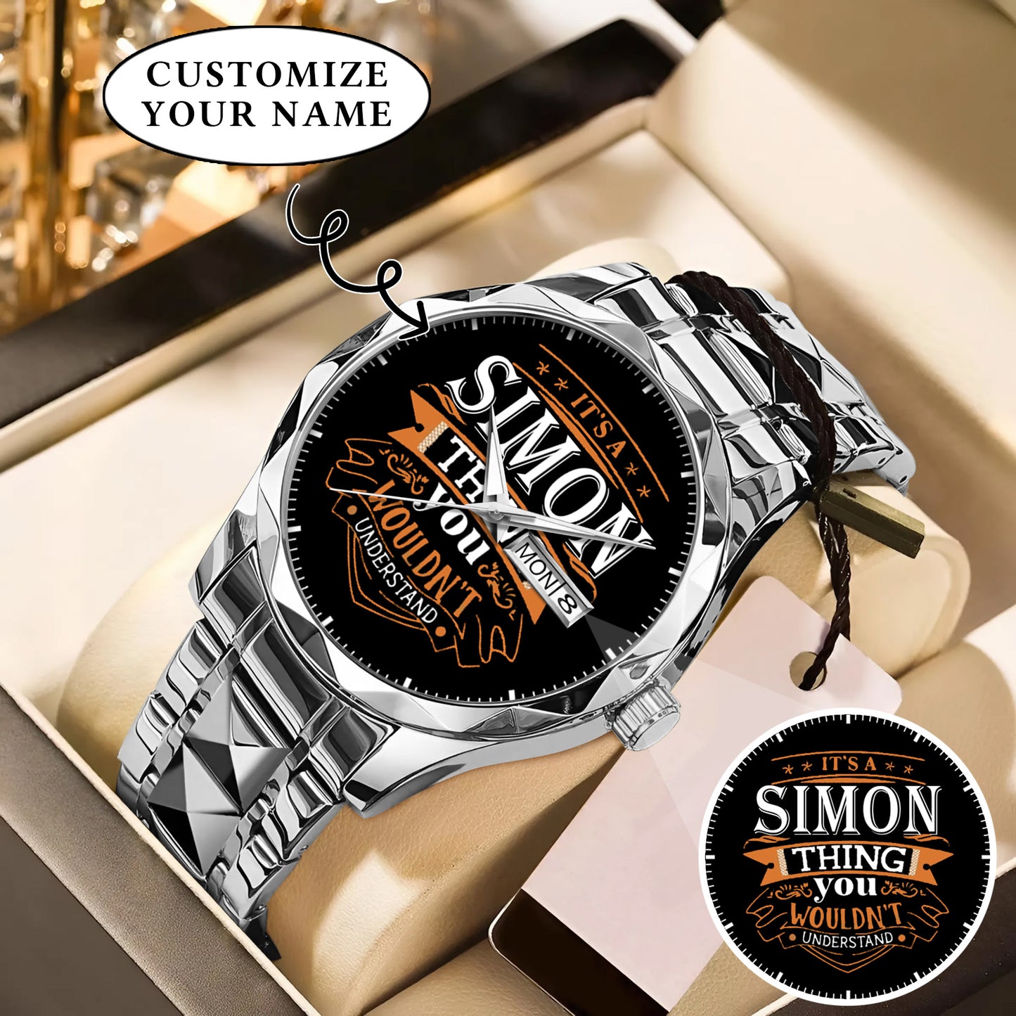 Personalized Custom Name Watch Gift For Him