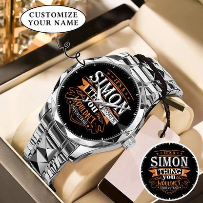 Personalized Custom Name Watch Gift For Him