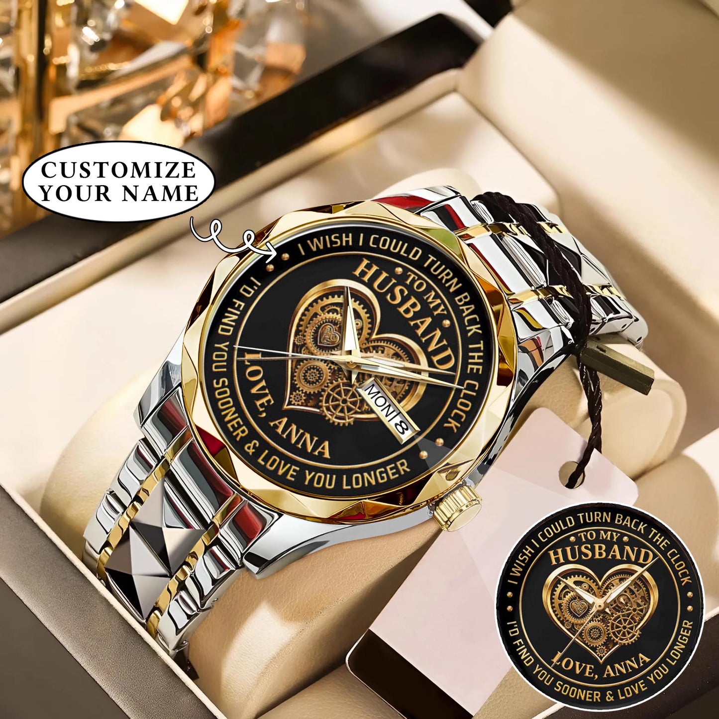 Personalized Anniversity Husband Love Watch