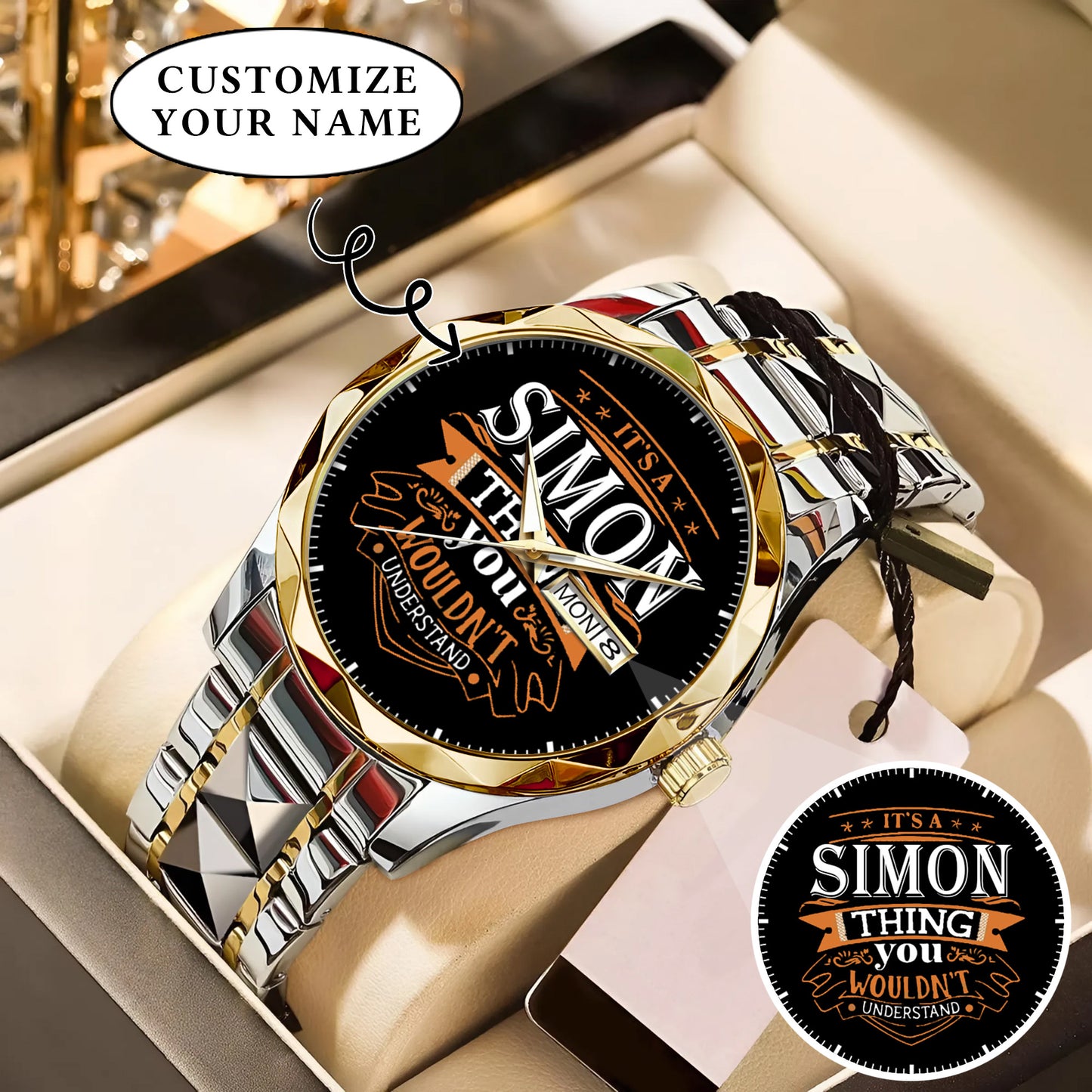 Personalized Custom Name Watch Gift For Him
