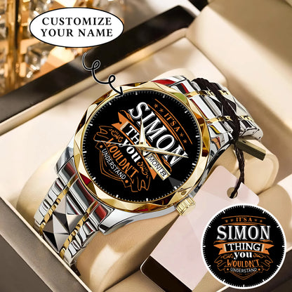 Personalized Custom Name Watch Gift For Him