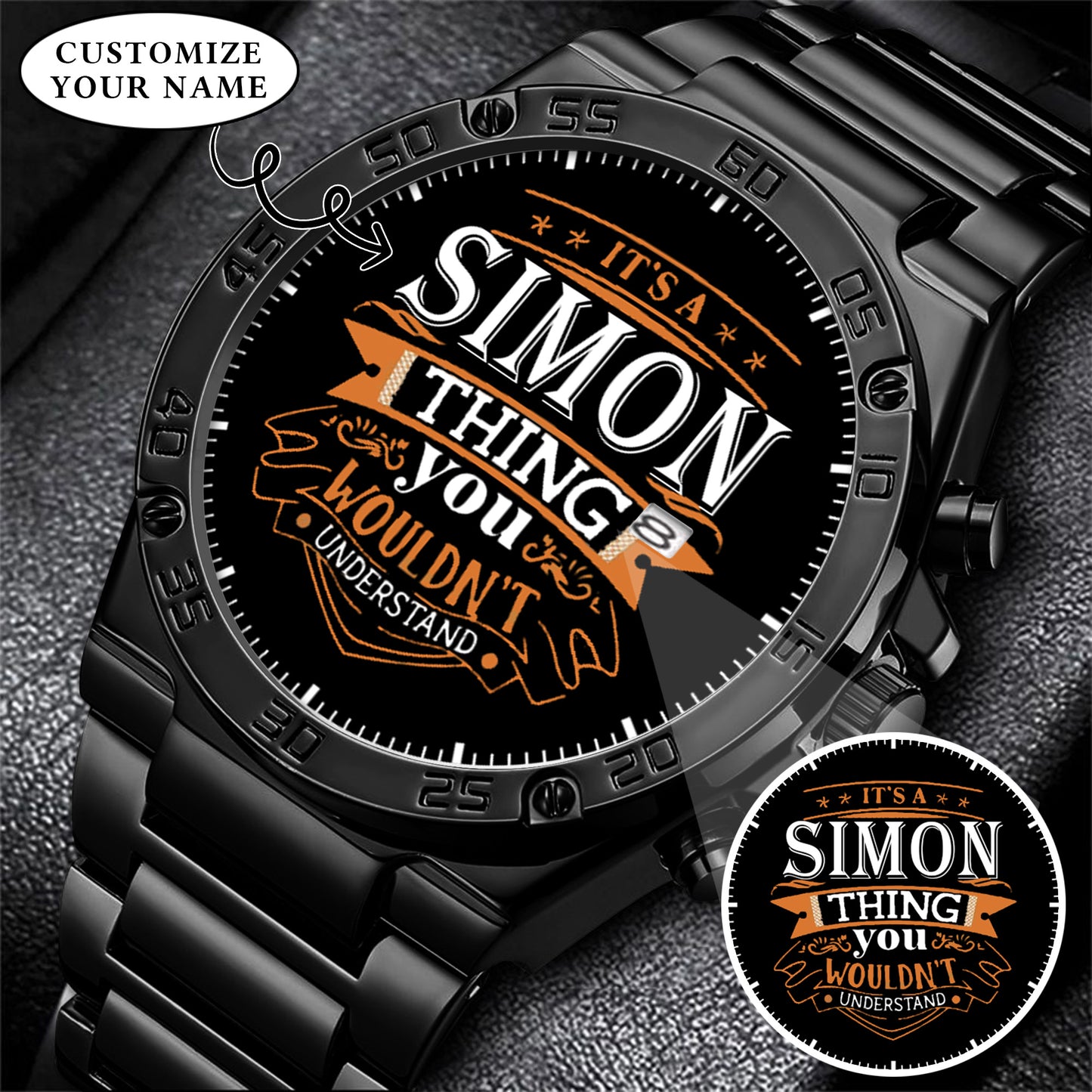 Personalized Custom Name Watch Gift For Him