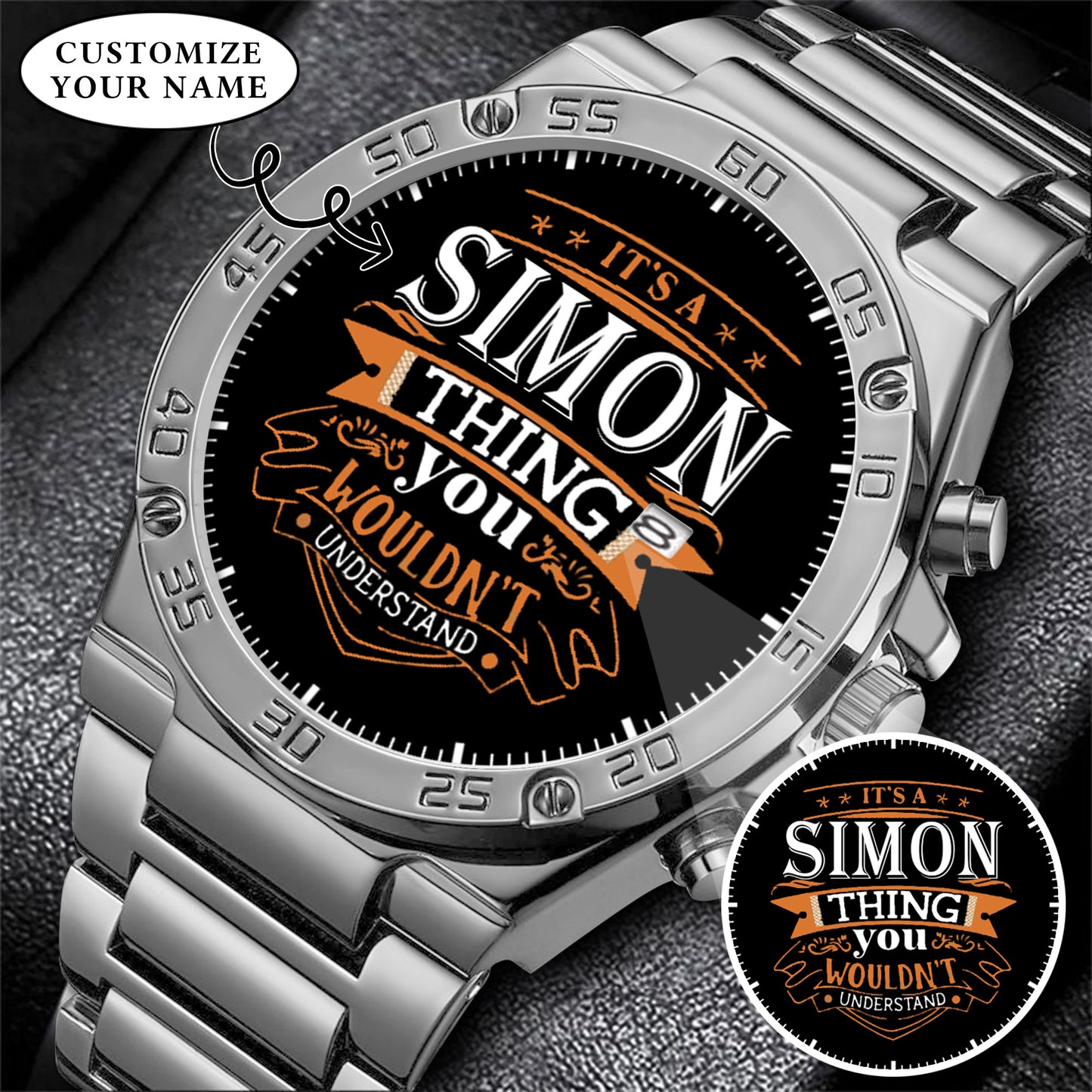 Personalized Custom Name Watch Gift For Him