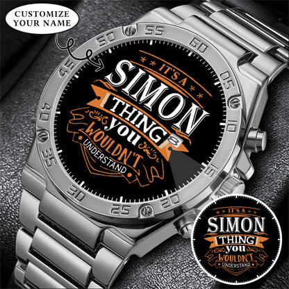Personalized Custom Name Watch Gift For Him