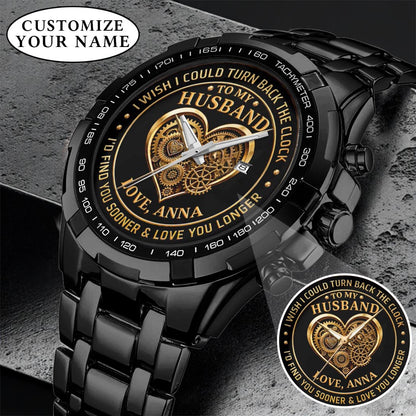 Personalized Anniversity Husband Love Watch