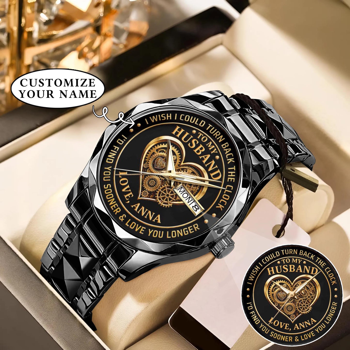 Personalized Anniversity Husband Love Watch