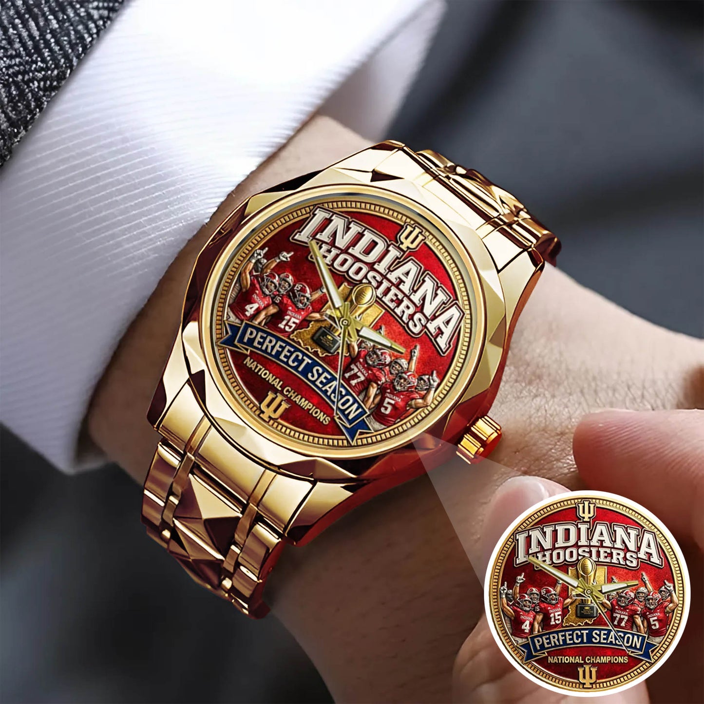 Personalized Indiana Hoosiers Football Watch