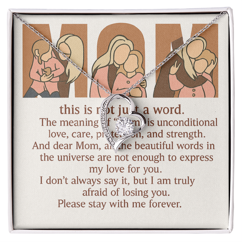 Personalized Forever Love Necklace with 3 Family Photos for Mom