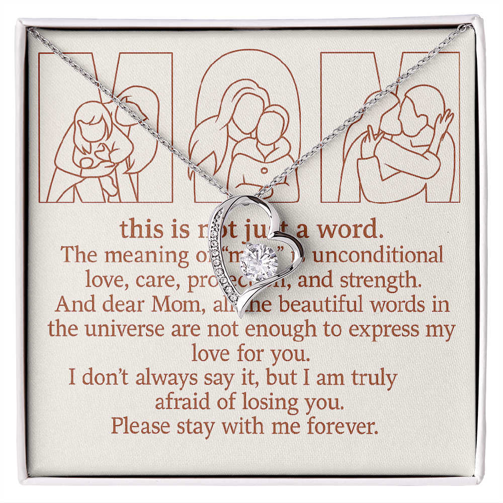 Personalized Forever Love Necklace with 3 Family Photos for Mom