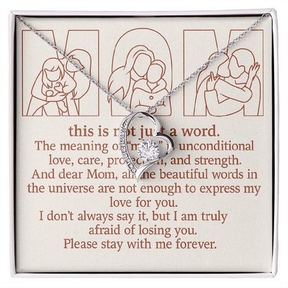 Personalized Forever Love Necklace with 3 Family Photos for Mom