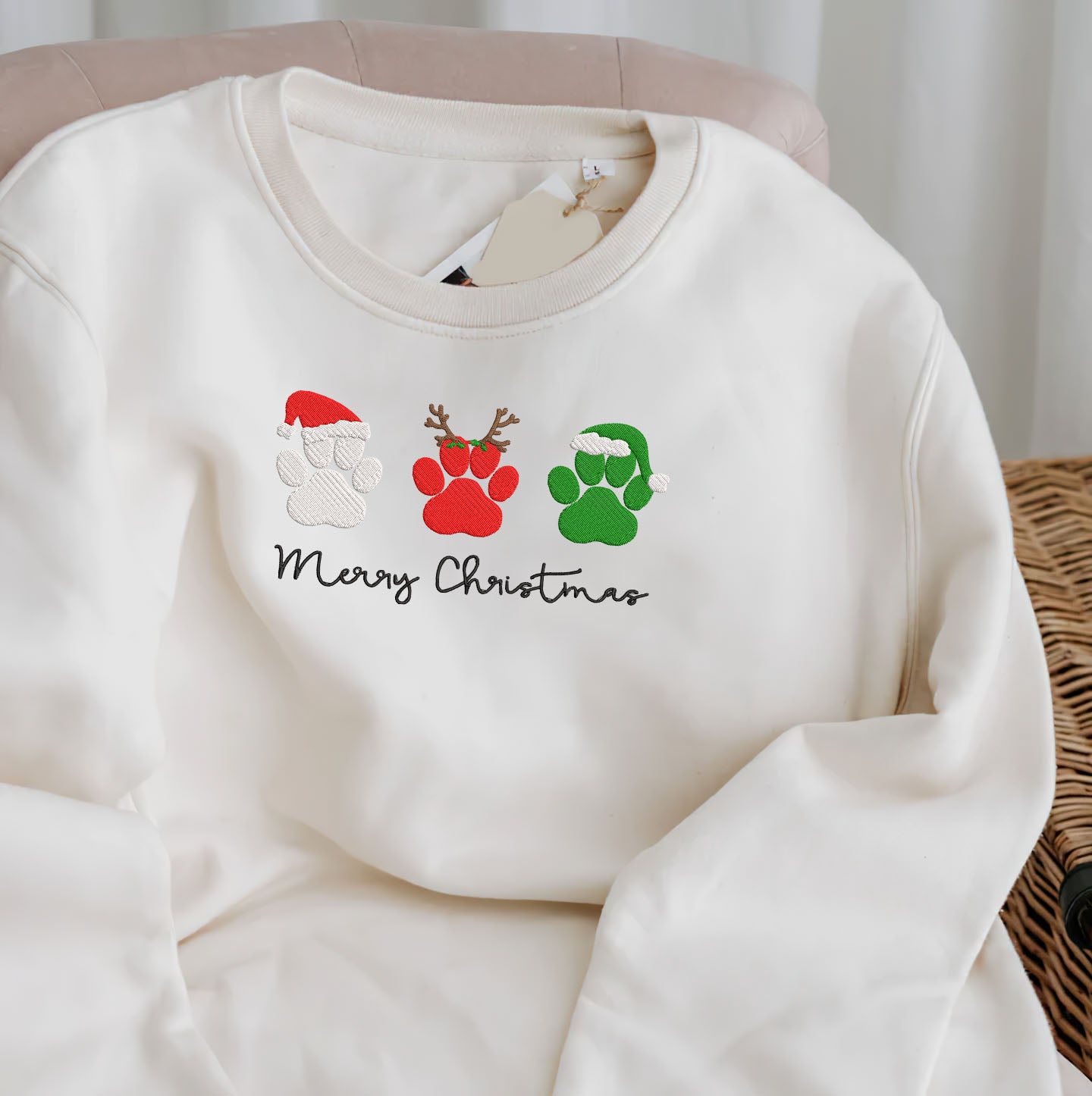 Personalized Pet Dog Cat PAW Embroidered T-Shirt Hoodie Sweatshirt