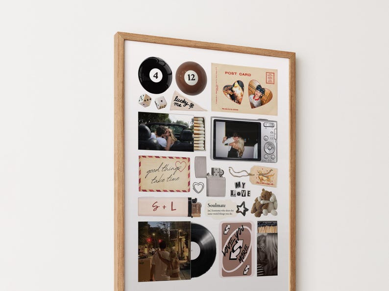 Couple Love Story Matchbook Collage Dopamine Decor - Personalized Blanket - Heartfelt Valentine, Anniversary Gift For Him, For Her