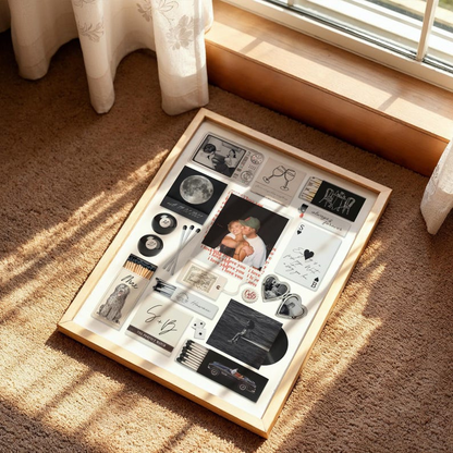 Couple Love Story Matchbook Collage Dopamine Decor - Personalized Blanket - Heartfelt Valentine, Anniversary Gift For Him, For Her