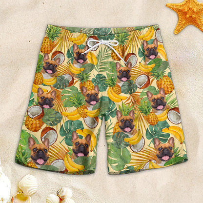 Custom Photo A Little Vitamin Sea - Dog & Cat Personalized Custom Tropical Hawaiian Aloha Men Beach Shorts