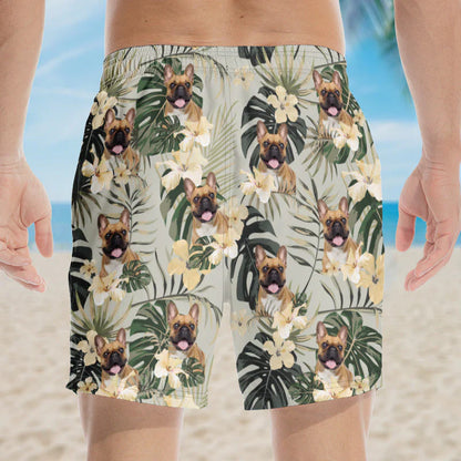Custom Photo Summer State Of Mind - Dog & Cat Personalized Custom Tropical Hawaiian Aloha Men Beach Shorts