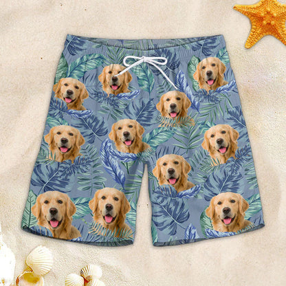 Custom Photo Sky Above Sand Below Peace Within - Dog & Cat Personalized Custom Tropical Hawaiian Aloha Men Beach Shorts
