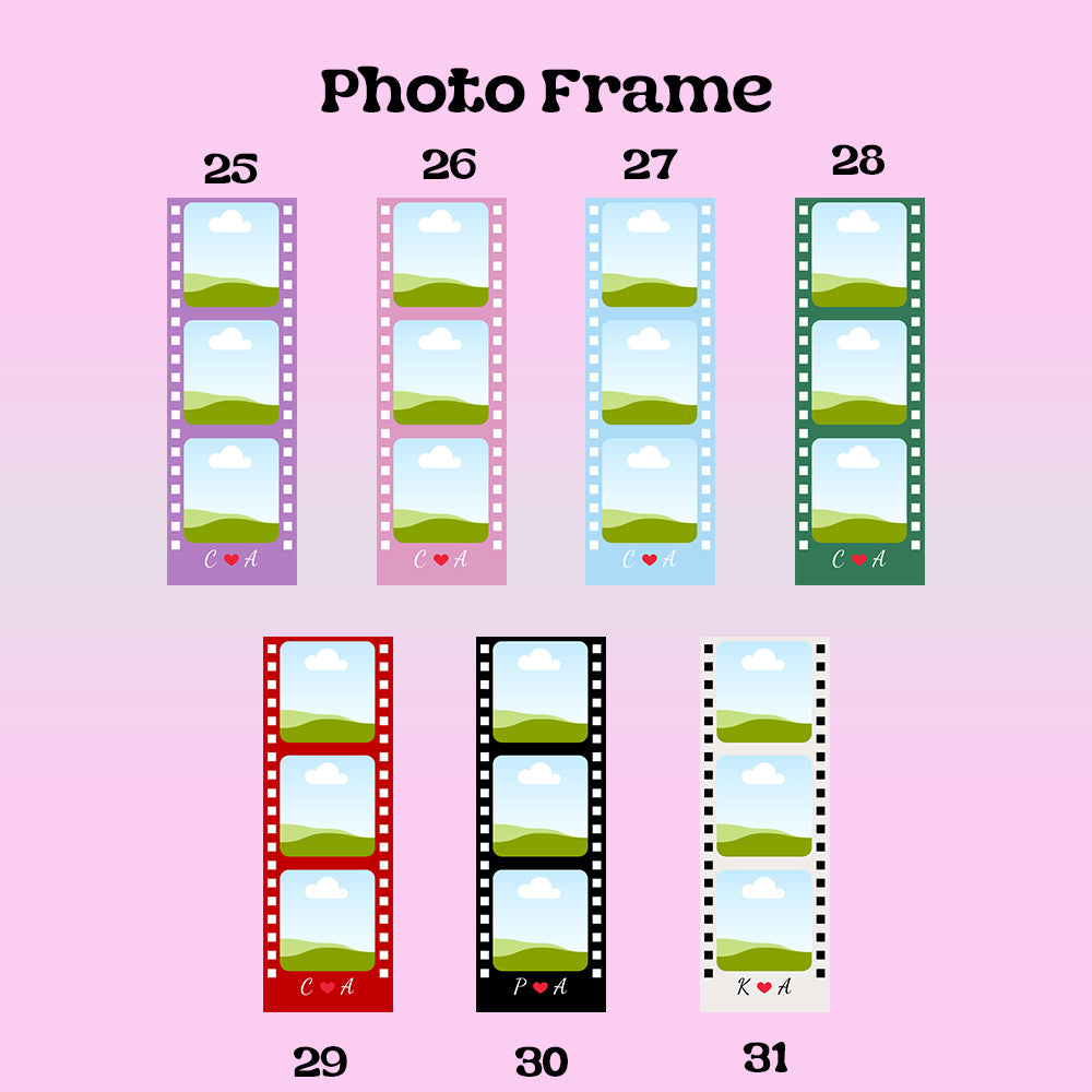 Personalized Photo Strip Christmas Keychain Ornament