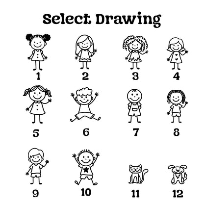 Personalized Embroidered Family Cute Drawing Hoodie Sweatshirt T-Shirt Mother's Day Christmas Gift