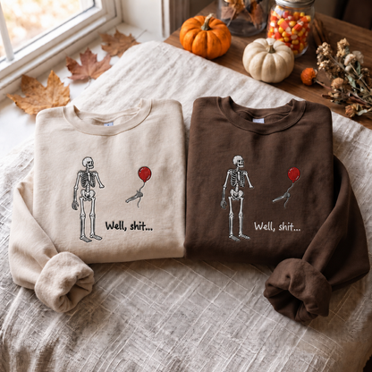 Custom Embroidered Well Shit Quarter Zip Sweatshirt