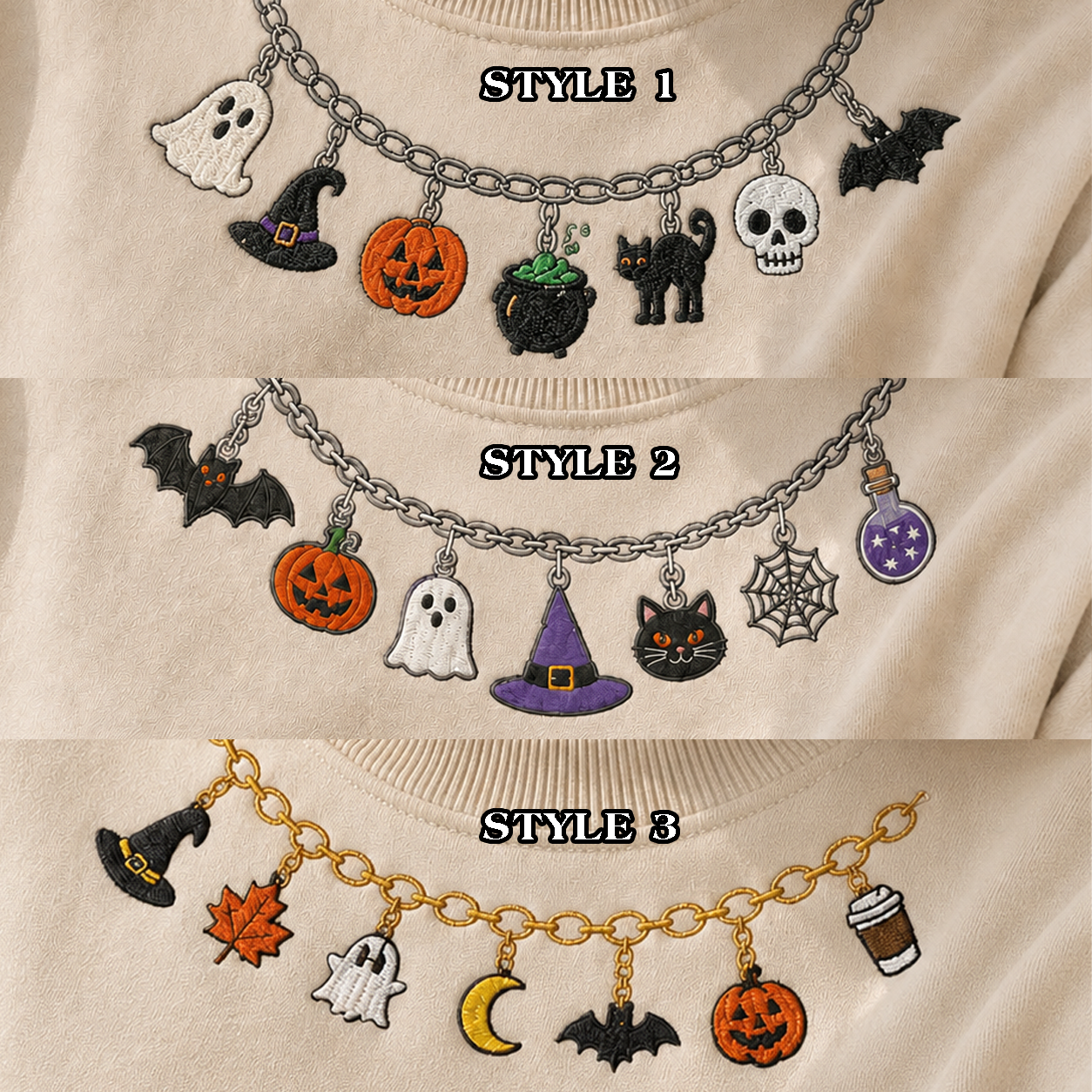 Embroidered Halloween Spooky Season Sweatshirt