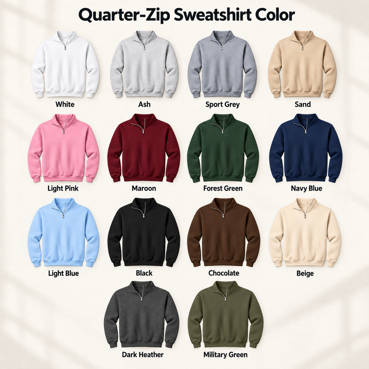 Personalized Embroidered Ginger Mom Dad Custom Message On Neck Sweatshirt, Quarter-Zip Sweatshirt