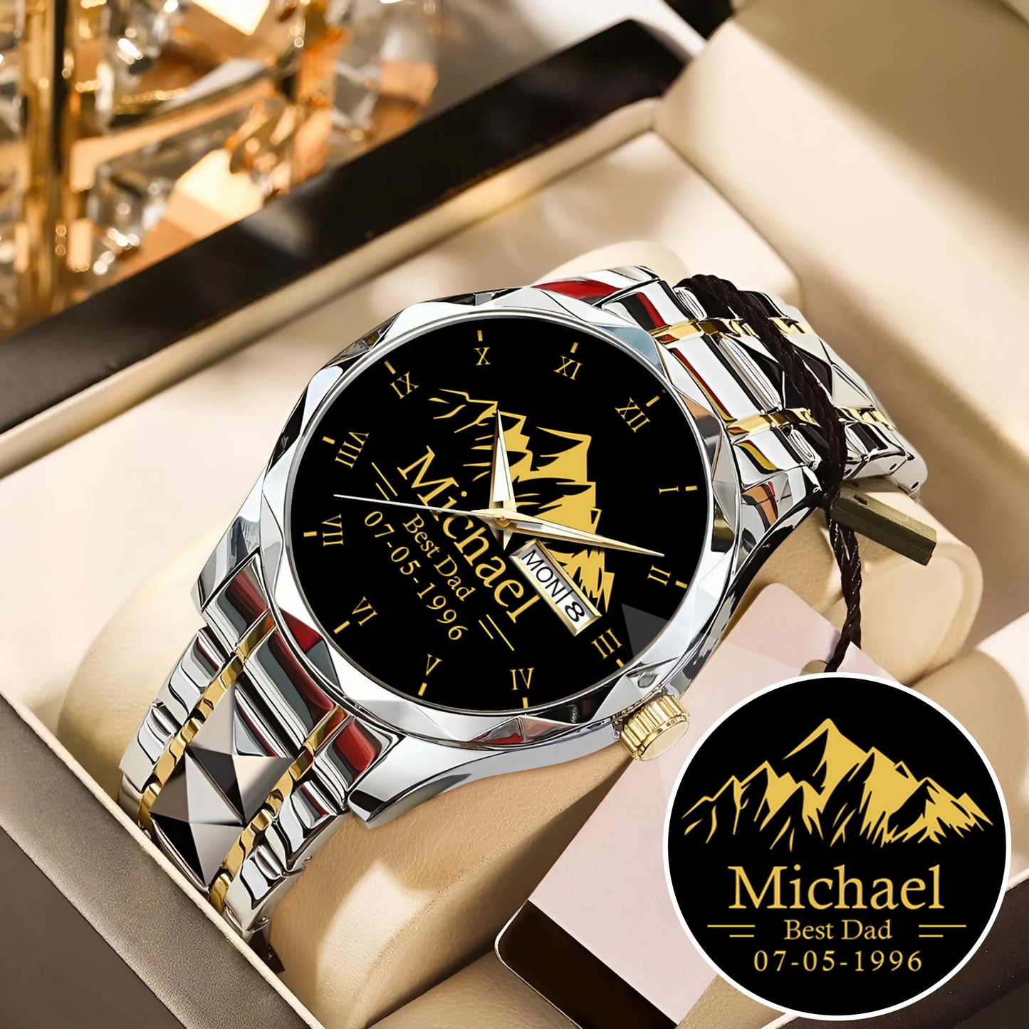 Father's Day Gift For Dad Best Dad Gold Mountain Limited Edition Watch