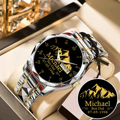 Father's Day Gift For Dad Best Dad Gold Mountain Limited Edition Watch