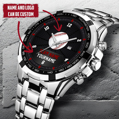 Baseball Personalized Team Name, Name & Number Quartz Watch