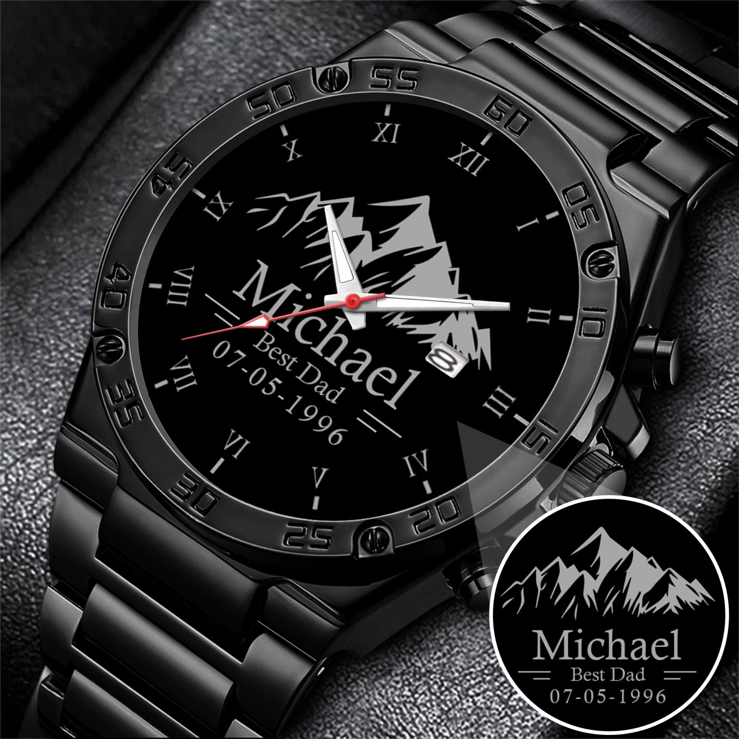 Father's Day Gift For Dad Best Dad Silver Mountain Limited Edition Watch