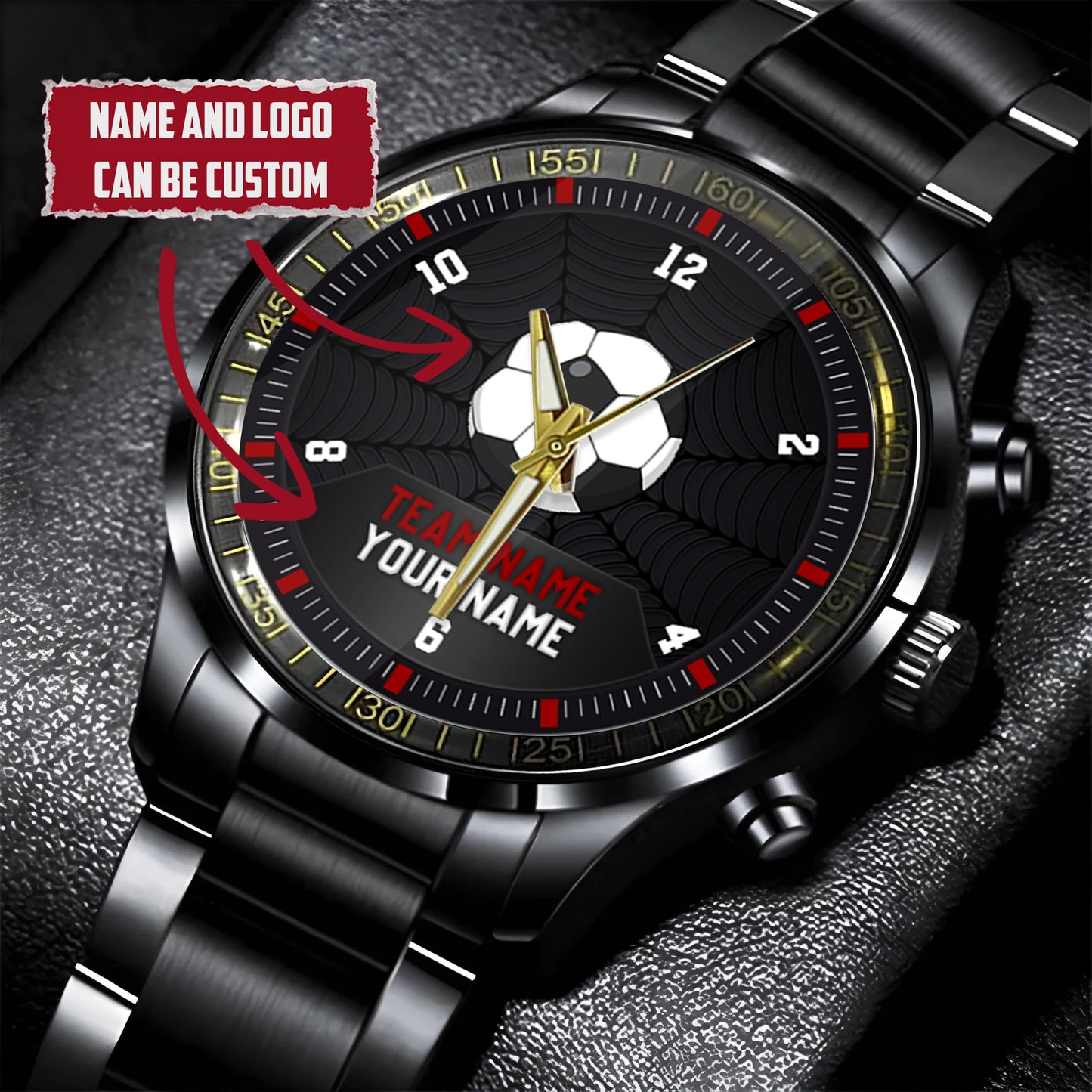 Football Personalized Team Name, Name & Number Quartz Watch