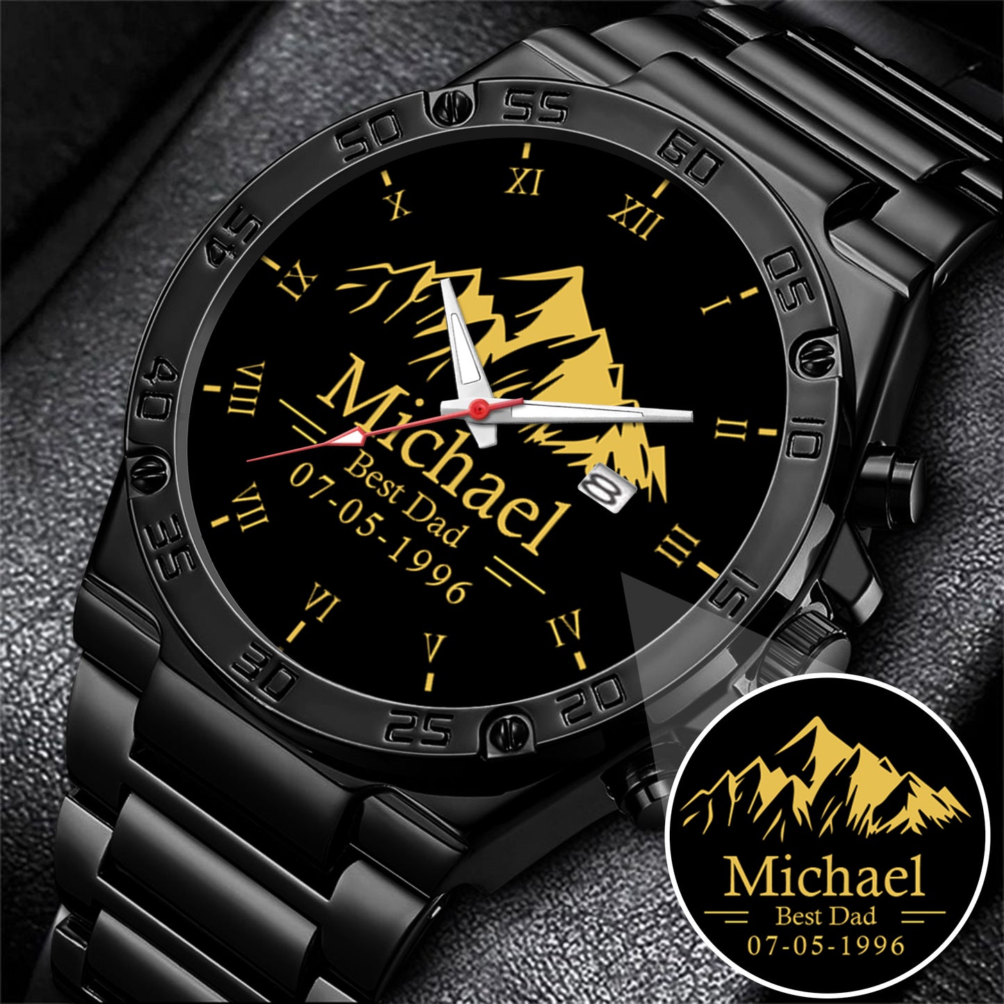 Father's Day Gift For Dad Best Dad Gold Mountain Limited Edition Watch