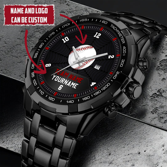 Baseball Personalized Team Name, Name & Number Quartz Watch
